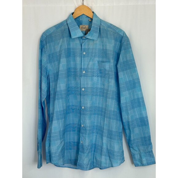 New Milano Borromeo CMP Plaid Button Up Shirt, Men's Sz XL $145 Orig - Picture 1 of 7